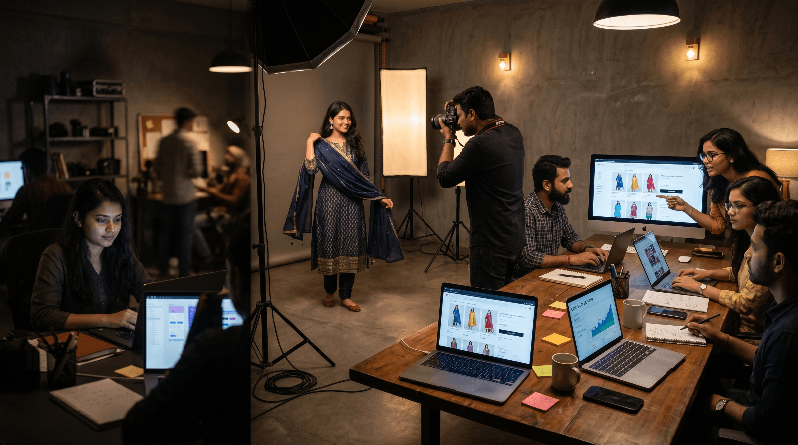AGENIO Creative team working on web, marketing, and photoshoot